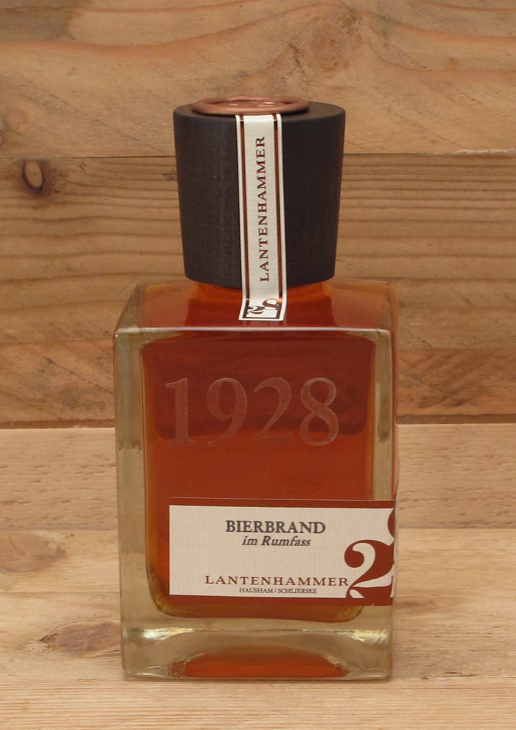 1928-Bierbrand-im-Rumfass-Front Lantenhammer 1928 Rarität Bierbrand im Rumfass 42% vol.