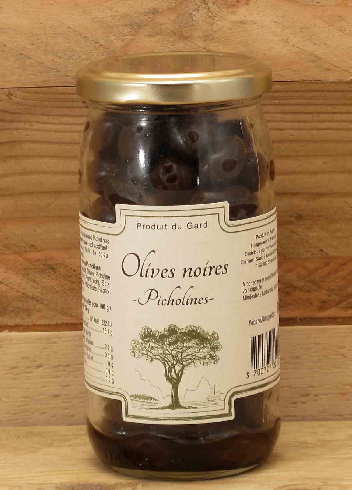 Carlant Sarl Schwarze Oliven Picholines