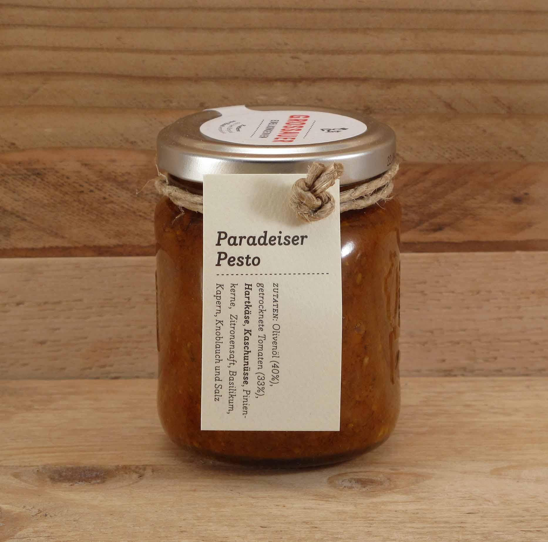 Grossauer-Paradeiser-Pesto-Etikett