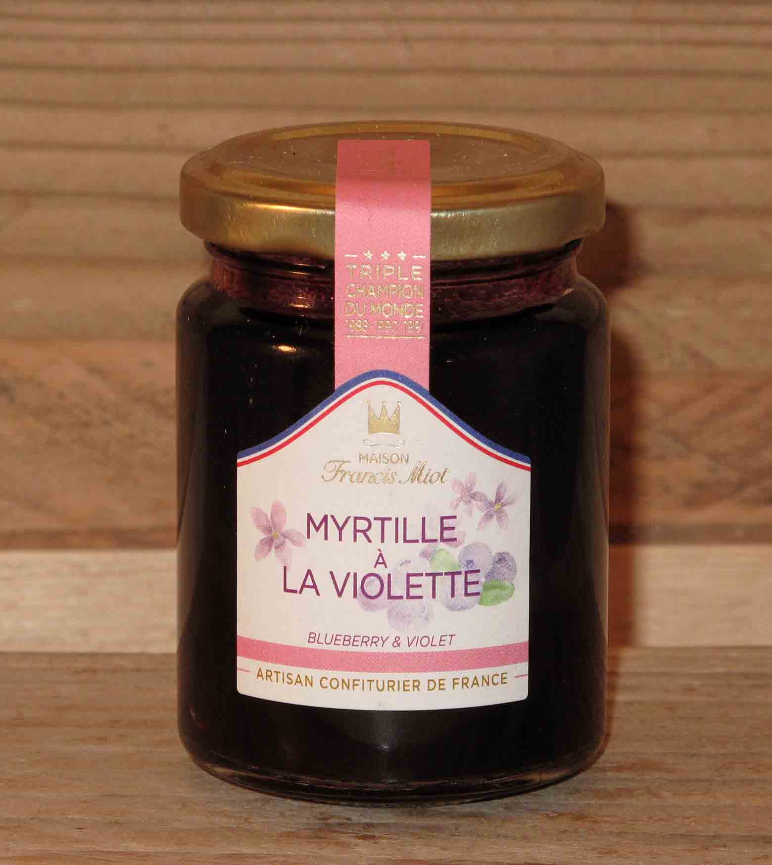 Maison Francis Miot Heidelbeere mit Veilchen Fruchtaufstrich