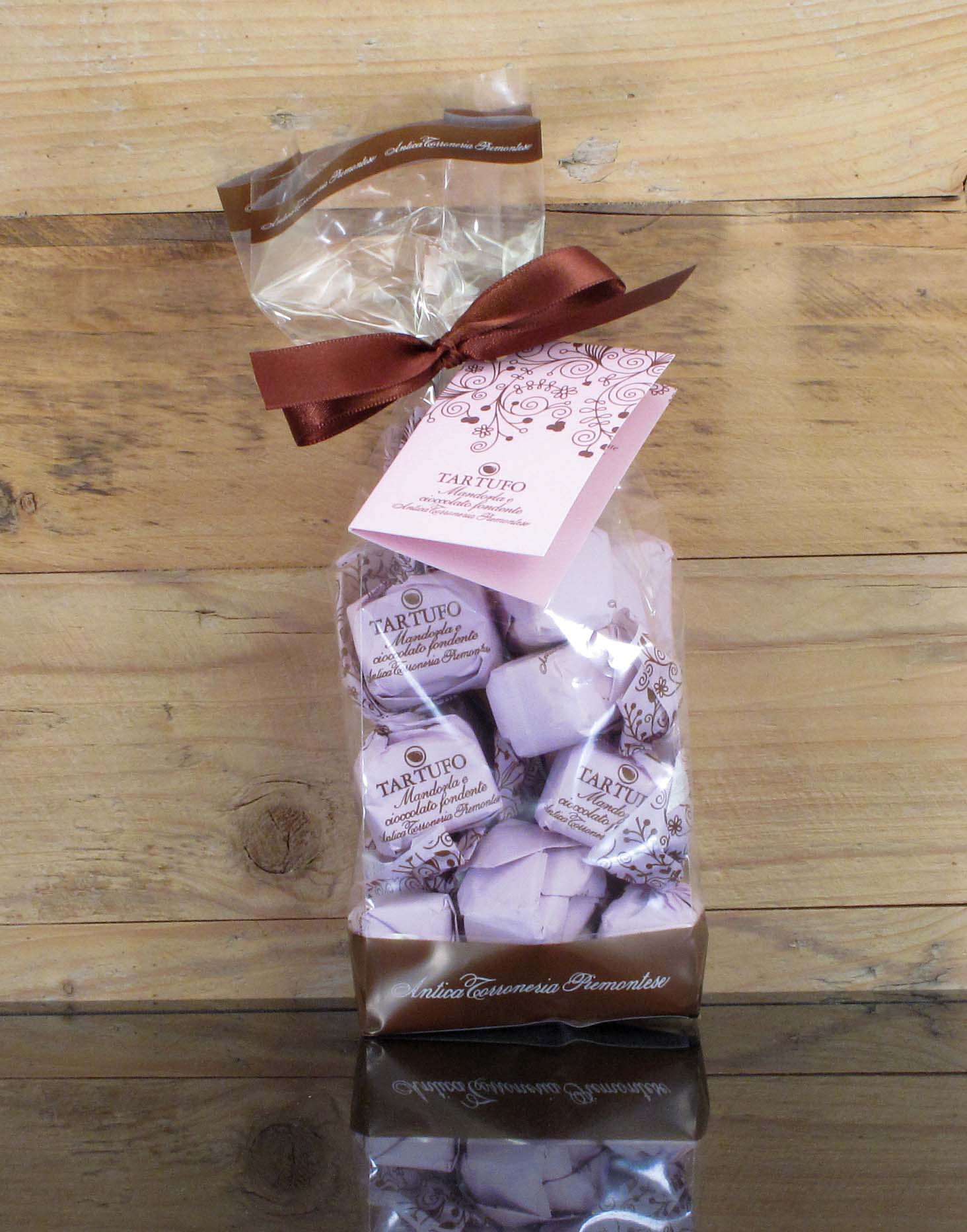 Antica Torroneria Piemontese Mandorla e Cioccolato Fondente Tartufi Dolci Geschenktüte