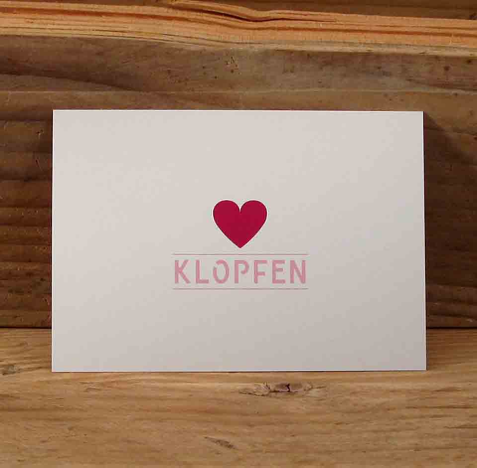 Grußkarte "Herzklopfen"