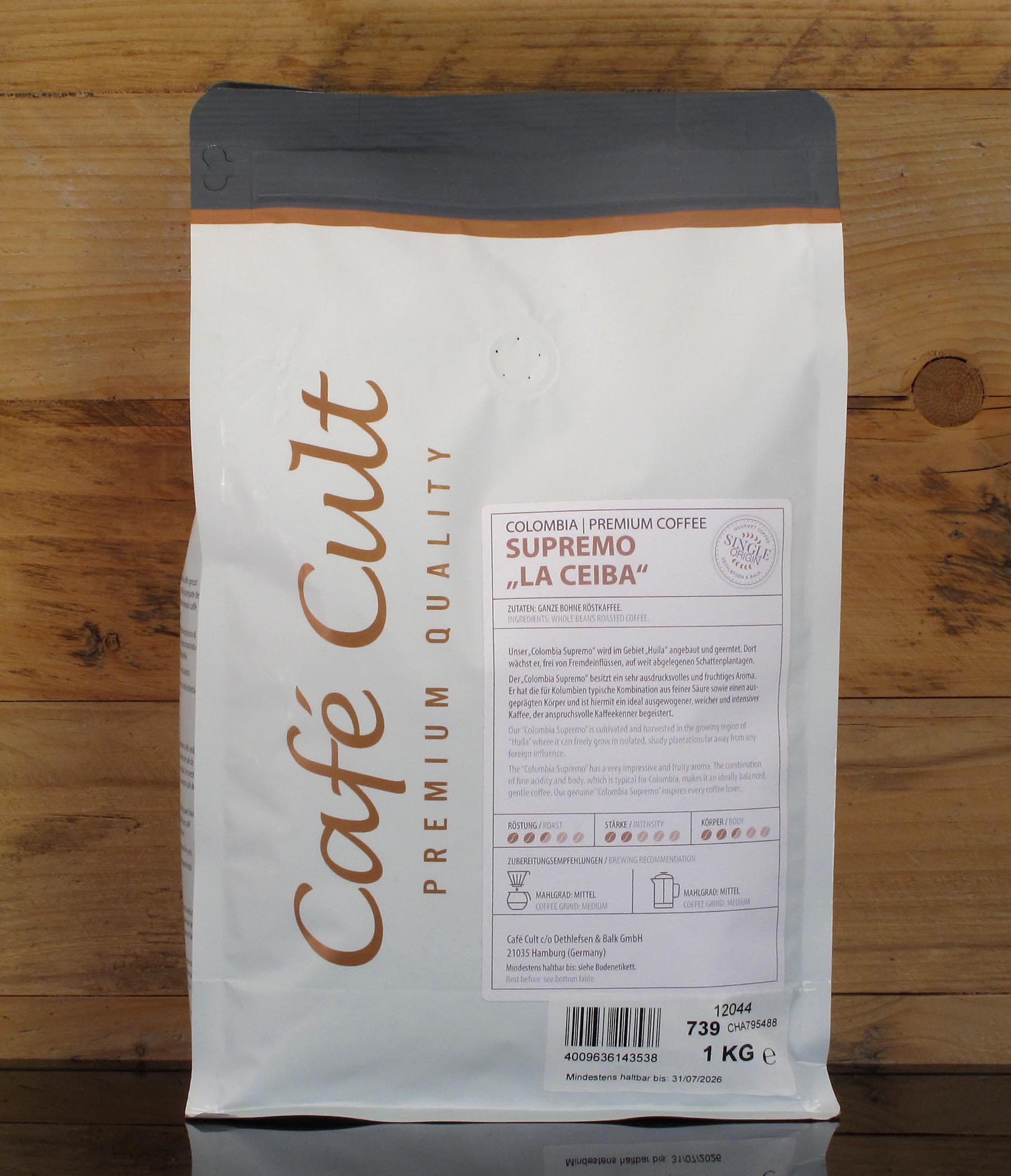 Café Cult Premium Coffee Colombia Supremo "La Ceiba" 1Kg