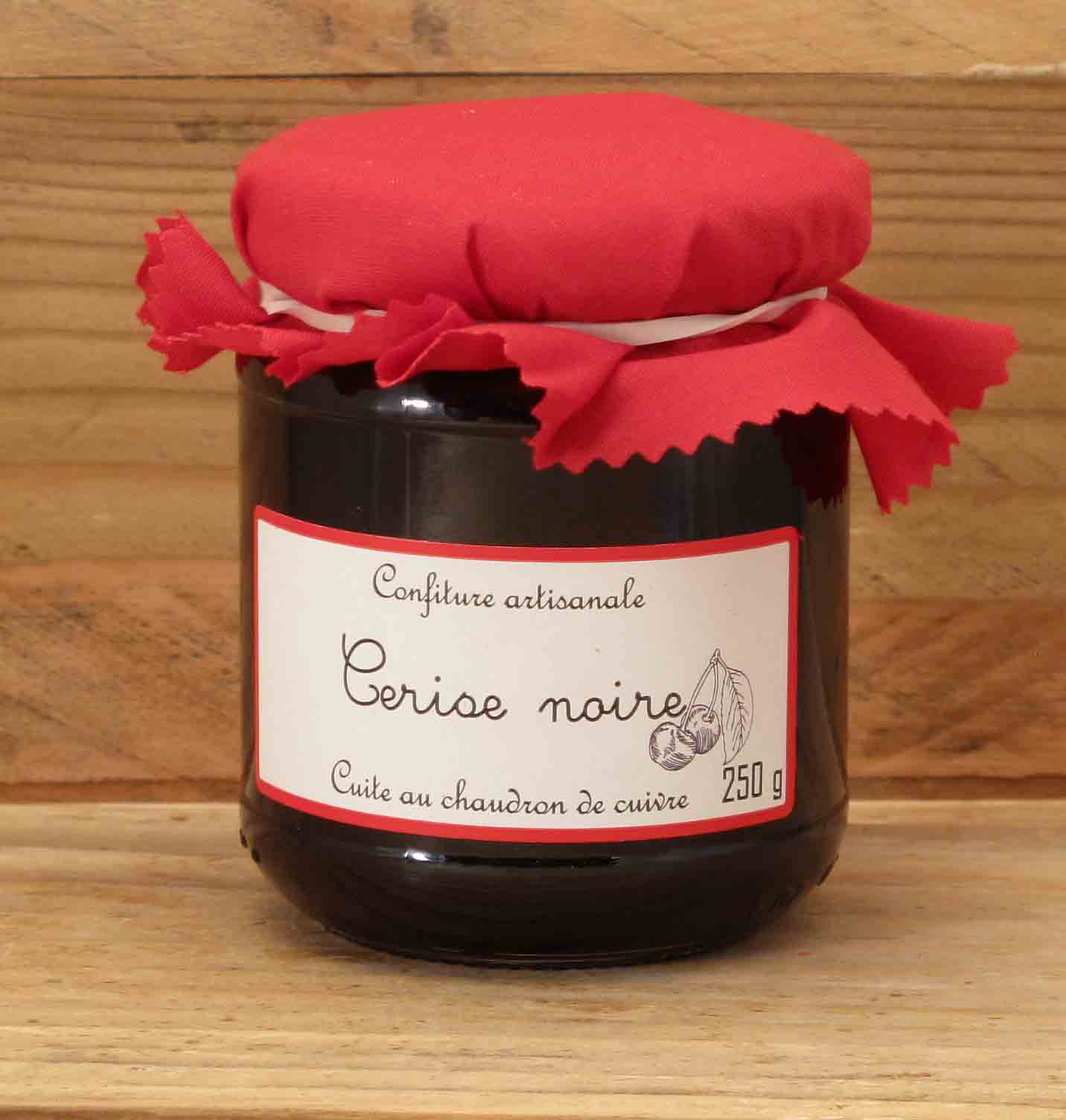 Confiture-artisanale-Schwarz-Kirsche Beauharnais Schwarzkirsch-Konfitüre