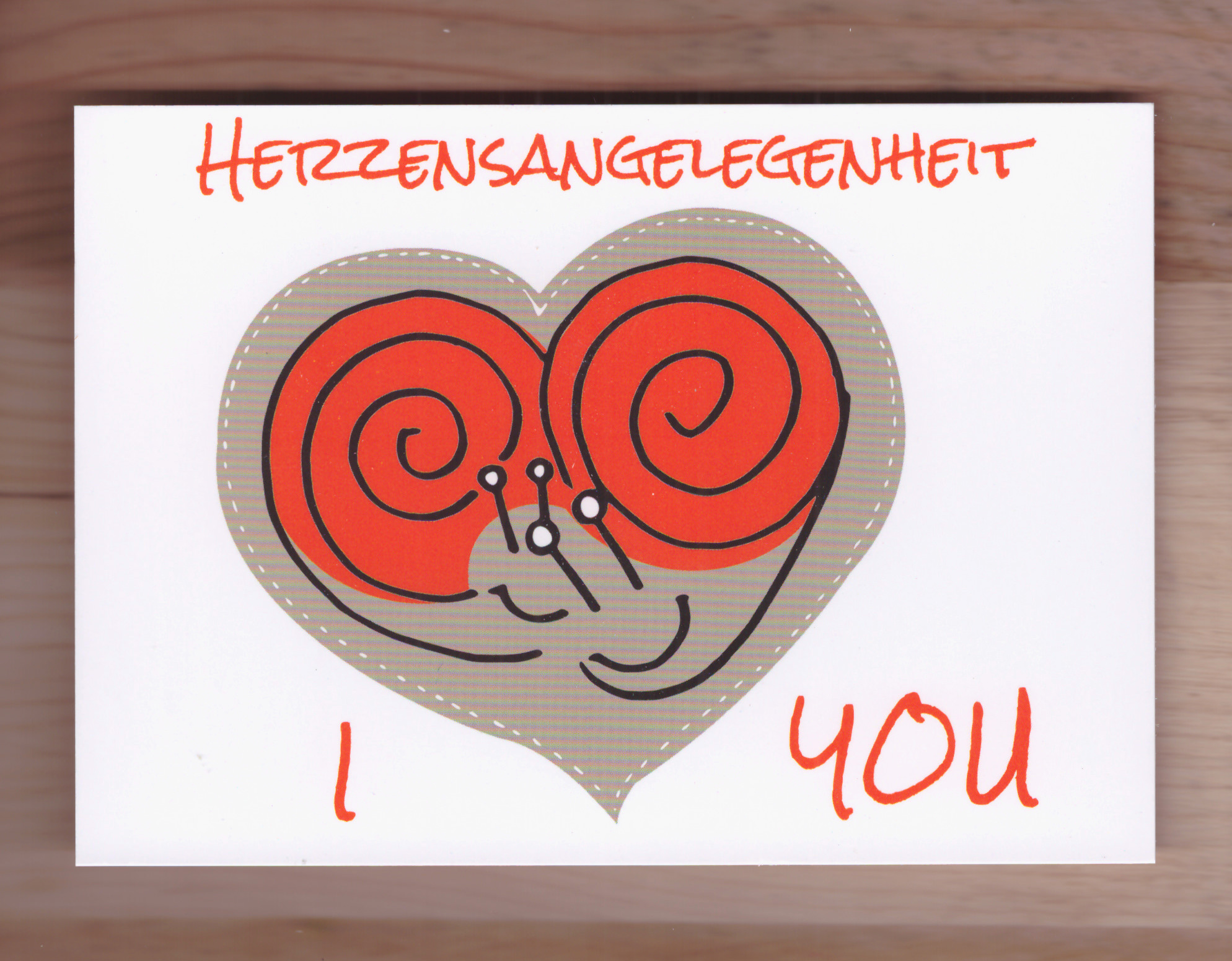 Herzensangelegenheit   I love you - viel fein [feel fine]Grußkarte